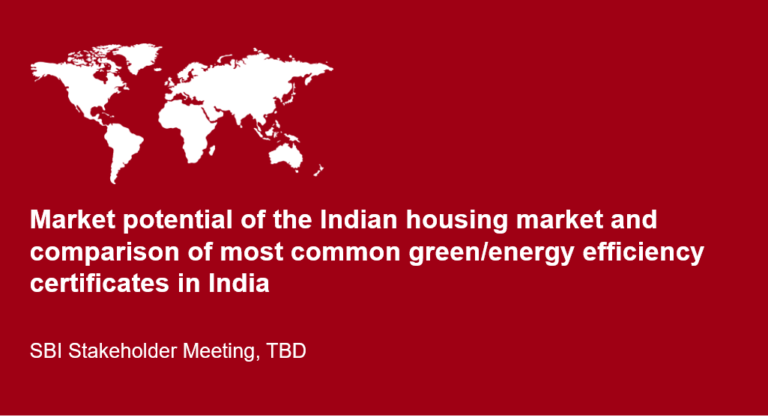 Market Potential of the Indian Housing Market and Comparison of Most Common Green/EE Certificates in India